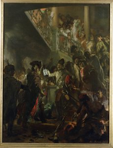 Federico II il Grande (1712-86) a Lissa, Bonsoir, Messieurs! 1858 da Adolph Menzel